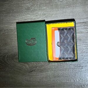 Goyard Black and Gray Card Holder